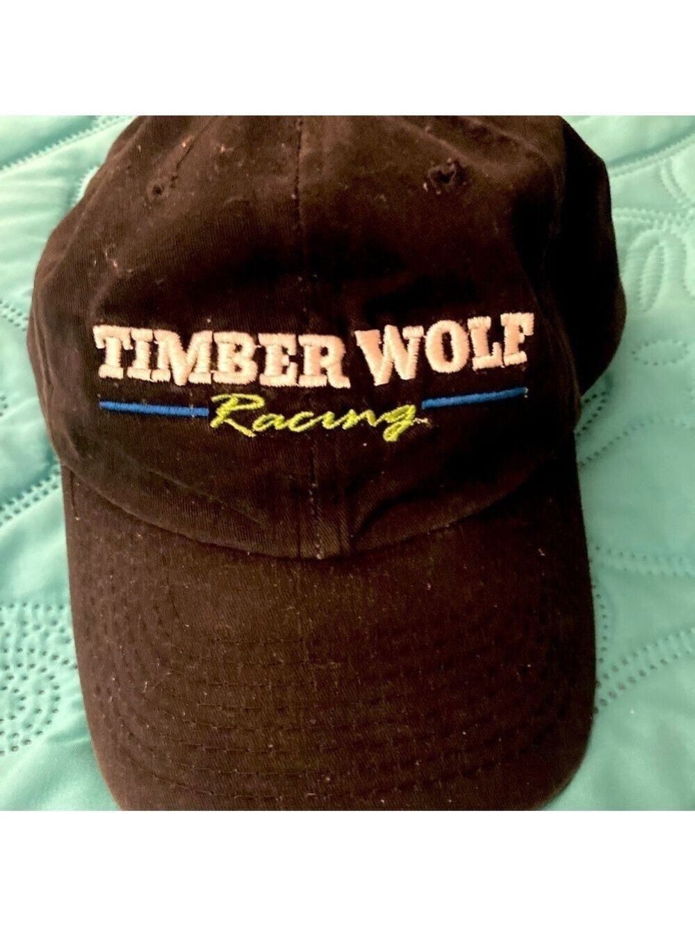 Timber Wolf Racing Hat Black Nascar Adjustable Nissin